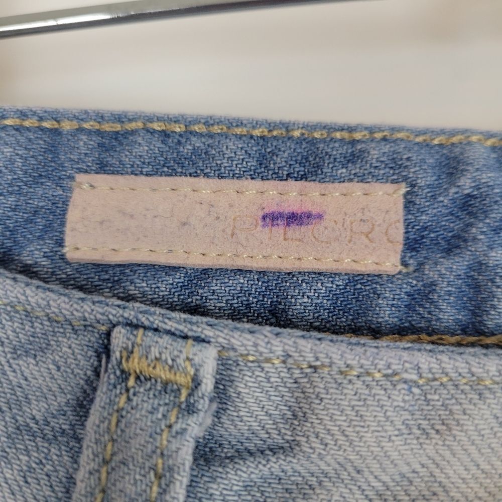 Anthropologie Pilcro The Joey light wash raw hem relaxed jeans size 31 Petite - Picture 10 of 10